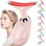 Facial Massager for Face and Neck, Red-Light-Therapy-for-Face and Neck, Face culpting Wand with 7 Color, at-Home Face Tool for Skin Care (Pink) - Image 2