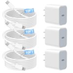 Fast Charger iPhone,iPhone Charger Fast Charging[Apple MFi Certified]3Pack Apple Charger USB C Wall Charging Block 10FT Long USB C to Lightning Cable Cord for iPhone14 Pro Max/13/12 Mini/11/XR/XS/X/SE - Image 2