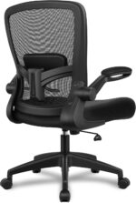 FelixKing Office Chair, Ergonomic Desk Chair Breathable Mesh Chairs with Adjustable High Back Lumbar Support Flip-up Armrests, Executive Swivel Comfy Task Computer Chairs for Home Office Black - Image 2