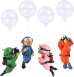 Floating Fish Tank Decorations - Cute Little Diver Toys for Aquarium Decor - 4 Pack Ornaments Accessories - Image 2