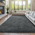 Fluffy 8x10 Area Rug Living Room: Shag Grey Area Rugs for Bedroom- Large Plush Soft Gray Rugs for Living Room- Fuzzy Modern Carpets for Bedroom, Kids Room Decor (Grey, 8x10Feet - Image 2