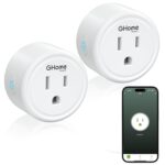 GHome Smart Mini Wi-Fi Plug, Smart Home Wi-Fi Outlet Compatible with Alexa, Google Home & IFTTT, No Hub Required, UL Certified, 2.4G WiFi Only, 2 Count (Pack of 1), White - Image 2