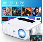 GROVIEW Projector, 15000lux 490ANSI Native 1080P WiFi Bluetooth Projector, 300'' Video Projector, Supports 4K & Zoom, 5G Sync, Compatible with HDMI USB/ AV/ Smartphone/ Pad/ Laptop/ DVD/ TV Stick/ PS5 - Image 2