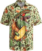 Hardaddy Men's Hawaiian Shirt Short Sleeve Funny Printed Casual Button Down Aloha Shirts - Image 2