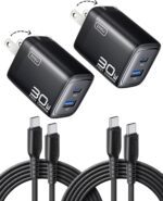 INIU USB C Charger Block, 2-Pack 30W PD Fast Charging, [USB-C + USB-A] iPhone 16 Charger with Foldable Plug, GaN Tech Type C Power Adapter for iPhone 16, 15 Pro Max, Samsung S25, S24, iPad Pro etc - Image 2