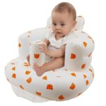 Inflatable Baby Seat for Babies 3 Months and Up, Toddler Floor Seats for Sitting Up, Built in Air Pump Baby Seats for Kids, Blow Up Baby Chair with Back Support - Tiger - Image 2