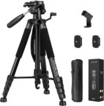 JOILCAN Tripod Camera Tripods, 74" Tripod for Camera Phone Video Recording, Heavy Duty Cameras Tripod Stand, Professional Travel DSLR Tripods Compatible with Canon iPhone, Max Load 15 LB - Image 2