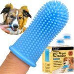Jasper Dog Toothbrush, 360 Dog Tooth Brushing Kit, Finger Toothbrush, Cat Tooth Brush, Teeth Cleaning, Pet Tooth Brush for Small & Large Pets, Pet Toothpaste Not Included, 2-Pack Blue - Image 2