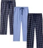 JupiterSecret Mens Pajama Pants Set Cotton Lightweight Plaid Sleep & Lounge Pants, PJ Bottoms with Pockets and Button Fly - Image 2