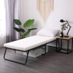 LEISUIT Foldaway Guest Bed Cot - Portable Folding Bed Frame with Thick Memory Foam Mattress for Spare Bedroom & Office - Image 2