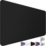 Large Mouse Pad, Desk Mat Office Desk Pad Gaming Mouse Pad with Stitched Edges, 31.5" x 15.7" Mousepad with Non-Slip Waterproof Rubber Base for PC Laptop Desk Home Office Accessories, Black - Image 2