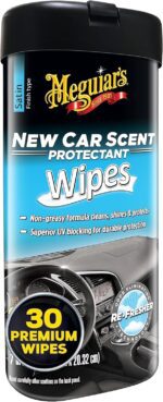 Meguiar's New Car Scent Protectant Wipes - Easy to Use Car Wipes that Protect and Freshen Your Car's Interior - Ideal for Car Detailing & Maintenance - 30 Ct - Image 2
