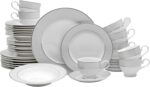 Mikasa Parchment 40-Piece Dinnerware Set, Service for 8, Durable Porcelain Plates, Bowls, and Mugs with Contemporary Design, Dishwasher Safe - Image 2