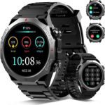 Military Smart Watches for Men (Answer/Make Calls), 1.39" HD Fitness Watches, Heart Rate/Sleep Monitor, 110+ Sports Modes Watch for Men, Waterproof Watch, 30Day, Watches for Android/iPhone, Black - Image 2