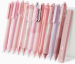 Mr. Pen- Gel Ink Pink Pen Set, 12 Pack, 1 x Aesthetic Highlighter, 0.5mm Cute Pink Pens Black Ink with Pastel Barrels - Image 2