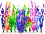 MyLifeUNIT Fish Tank Plants, 10 Pack Artificial Aquarium Plants for Decorations (Blue) - Image 2