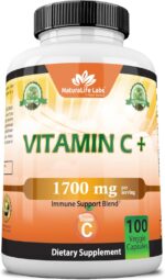 NaturaLife Labs A Higher Standard Vitamin C 1,700 MG with Vitamin D3, Zinc, Elderberry, Ginger Root - Maximum Strength Multi System Immune Support- 100 Veggie Capsules - Image 2