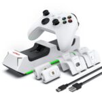 Nyko Charging Station for Xbox Series XS & Charge Base for 2 Controllers w/LED Indicators and Extra USB Port -Controller Charge Stand w/Rechargeable Batteries - Accessories - Image 2