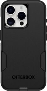OtterBox iPhone 15 Pro (Only) Commuter Series Case - Black, Slim & Tough, Pocket-Friendly, with Port Protection - Image 2