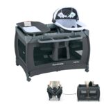 Pamo Babe 1-Second Setup 4-in-1 Playard for Babies - Heavy-Duty Steel Frame for Safe Sleep Space, Portable Crib with Changing Table, Locking Wheels, Breathable Mesh - Image 2
