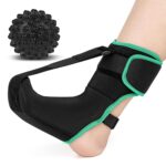 Plantar Fasciitis Night Splint Sock with Massage Ball for Plantar Fasciitis Relief, Soft & Comfortable Foot Brace for Achilles Tendonitis Heal Spur Foot-drop Flat-arch for Women and Men, Small-Green - Image 2