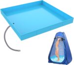 Portable Shower Pan, Foldable Camping Shower Base with Detachable Drain Pipe, 40" x 40" x 4" Outdoor Shower Floor for Beach, RV, Indoor Shower Stall - Image 2