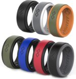 Rinfit Silicone Rings for Men 9mm Wide, 2mm Thick - Mens Rubber Wedding Bands - Infinity Ring with 2 Layers - Patented Design - Image 2