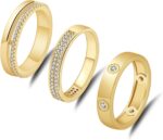 Rings for Women - Comfort Fit with Gold Rings Set - Elegant 14k Gold Plated Rings for Women Dainty Stacking Cubic Zirconia Thumb Rings Women Rings Set Jewelry Size 6-10 - Image 2