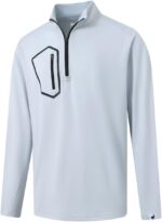Rouen Quarter Zip Pullover Men Dry Fit Lightweight Moisture Wicking Golf 1/4 Zip Pullover Mens Pocket Mock Neck Sweatshirt - Image 2