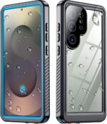 SPIDERCASE for Samsung Galaxy S25 Ultra Case Waterproof, Built-in Screen&Camera Lens Protector, [IP68 Underwater][12FT Military Grade Shockproof] Full Protection Phone Case 6.9”, Blue/Clear - Image 2