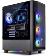 Skytech Gaming Shadow Gaming PC Desktop – AMD Ryzen 7 5700X 3.4 GHz, NVIDIA RTX 4060, 1TB NVME SSD, 16GB DDR4 RAM 3200, 600W Gold PSU, 11AC Wi-Fi, Windows 11 Home 64-bit,Black - Image 2