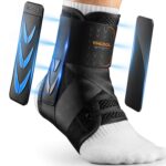 Slim-Fit Ankle Brace for Sprained Ankle, Quick Lace Up Ankle Support for Women Men With 2 Auto-Shaped Pads, Air Fabric Cool Ankle Stabilizer for Injury Recover, Running,Sports, XL(14”-15”) - Image 2