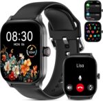 Smart Watch for Men Women(Answer/Make Call), Smartwatches with Heart Rate/SpO2/Sleep/Stress Monitor, IP68 Waterproof, 100+ Sports Mode Fitness Tracker, Compatible with Android and iPhone(Black, 2.01") - Image 2