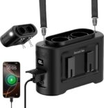 Socool 14500mAh Portable Waist Fan Clip on Wearable Belt Rechargeable Personal Fan, Dual Air Outlet, 40Hrs Cooling 5-Speed Battery Operated Fans with Light, Neck Fan Hanging for Outdoor Camping Travel - Image 2