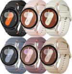 Sport Band for Samsung Galaxy Watch 7 Band 40mm 44mm,No Gap Soft Silicone Strap for Galaxy Watch 6 5 4 FE Band 40mm 44mm/Galaxy Watch 6/4 Classic 47mm 43mm 46mm 42mm/Watch 5 pro 45mm Men Women,6 Pack - Image 2