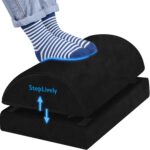 StepLively Foot Rest for Under Desk at Work, Comfortable Foot Stool with 2 Adjustable Heights, Footrest with Washable Cover, for Back & Hip Pain Relief, Suitable for Office, Home and Car (Black) - Image 2
