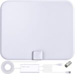 TV Antenna Indoor Antenna for Smart TV for Long Range Reception and All Smart TVs HD Digital Antenna with Amplifier Signal Booster for Local Channels Supports 4K 1080p-18 ft Coax Cable(White) - Image 2