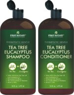 Tea Tree & Eucalyptus Shampoo and Conditioner Set – Clarifying & Scalp Care Formula with Activated Charcoal, Biotin & Keratin – Sulfate-Free, Made in USA - 16 fl oz x 2 - Image 2