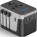 Universal Travel Power Adapter, Ceptics 6 in 1 Worldwide International Wall Charger with 2X USB-A - 3X USB-C 6A, Travel Power Adapter for for USA EU UK AUS Mobiles Laptops Cameras, UP-30KU-BL - Image 2
