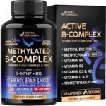 Vitamin B Complex Methylated - B-Complex with Methylfolate & B12 - Bioavailable for Men & Women - 9-in-1 Methylated Multivitamin - Energy, Brain & Mood - Vegan - Made in USA - 120 Capsules, One/Day - Image 2