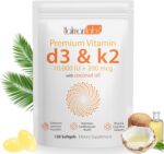 Vitamin D3 K2,D3 K2 Vitamin Supplement,Vitamin D3 and K2,D3 K2 Vitamin Supplement,Replenish Vitamin D3 K2 Coconut Oil Softgels (120) - Image 2