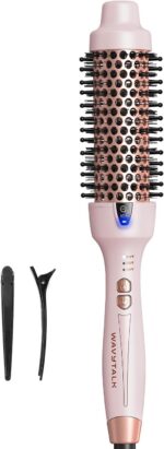 Wavytalk Updated Version Thermal Brush, 1.5 Inch Negative Ion Blowout Express Thermal Round Brush Creates Salon-Quality Blowouts, lonic Frizz Reduction Makes Hair Shinier & Smoother (Millennial Pink) - Image 2