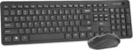 Wireless Keyboard and Mouse Combo - Rii Standard Office PC Keyboard and Optical Wireless Mice (Black) - Image 2