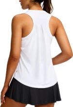 Women's Workout Tops Racerback Athletic Tank Tops Sleeveless Loose Fit Yoga Running Gym Shirts for Women - Image 2