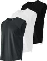 Yasumond Men's Tank Tops Sleeveless Muscle T-Shirts Mesh Dry Fit Athletic Tee Shirts for Bodybuilding Gym Workout - Image 2