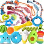 Zeaxuie 25 Pack Luxury Dog Chew Toys for Puppy, Dog Toys with Ropes, Treat Ball and Squeaky Puppy Toys for Teething Small Dogs - Image 2