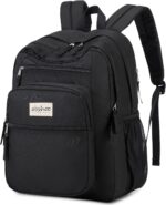 abshoo 32L Big Student Laptop Backpack For College Men Women Middle High School Teen Bookbag Travel Backpack Daypack (Black) - Image 2