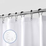 downluxe Waterproof Fabric Shower Curtain Liner - Soft Cloth Shower Liner with 3 Magnets, Shower Curtains for Bathroom, Machine Washable & Hotel Quality, 70" W x 72" L, White - Image 2