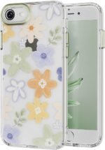 for iPhone SE 3rd & 2nd Gen, iPhone 8 & iPhone 7 Case Crystal Clear [Camera Lens Protector] [Metal Camera Len & Buttons] TPU Bumper Phone Case Cover - Flower Party - Image 2