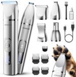 oneisall 4 in 1 Dog Grooming Kit with LCD Display, Dog Hair Trimmer for Paw Nail Grinder, Rechargeable Cordless Low Noise IPX7 Waterproof Pet Clippers - Image 2